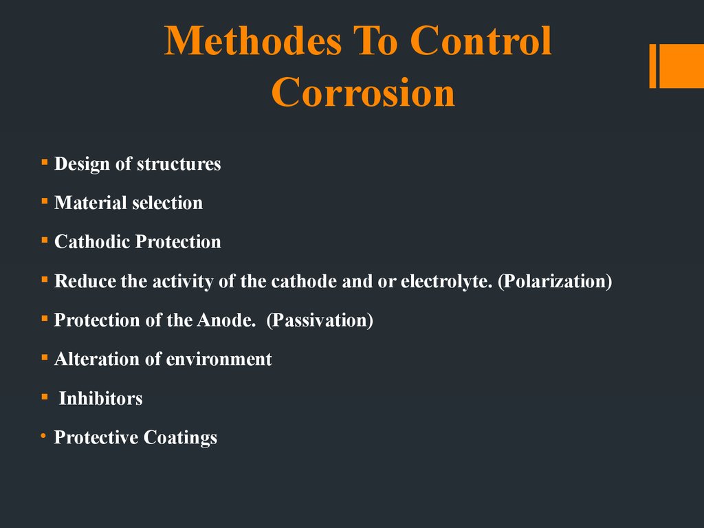 Corrosion Control by Materials Selection & Design
